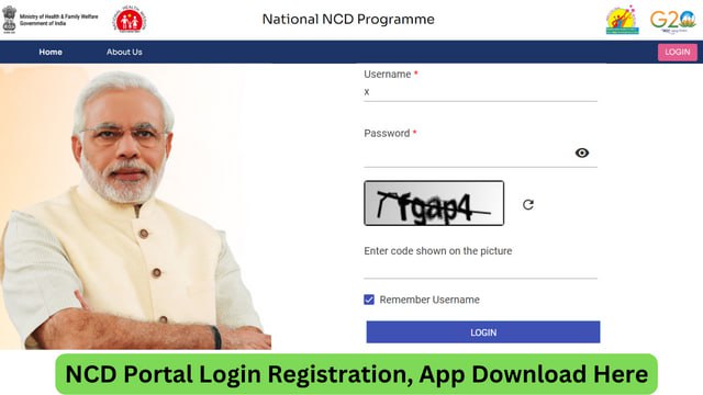 NCD Portal Login Registration - ncd nhp gov in App Download, Reset Password