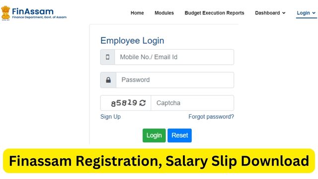 Finassam Registration, Salary Slip Download, Employee Login @ fin.assam.gov.in
