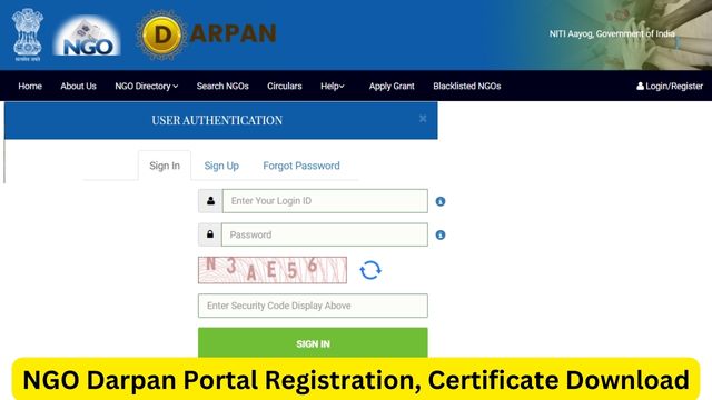 NGO Darpan Portal Registration, Login, ngodarpan.gov.in Certificate Download, State Wise List
