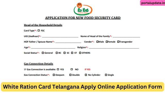White Ration Card Telangana Apply Online Application Form 2024, Check Income Limit